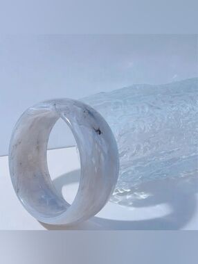 Translucent Grey Bangle Bracelet (Small Wrist)